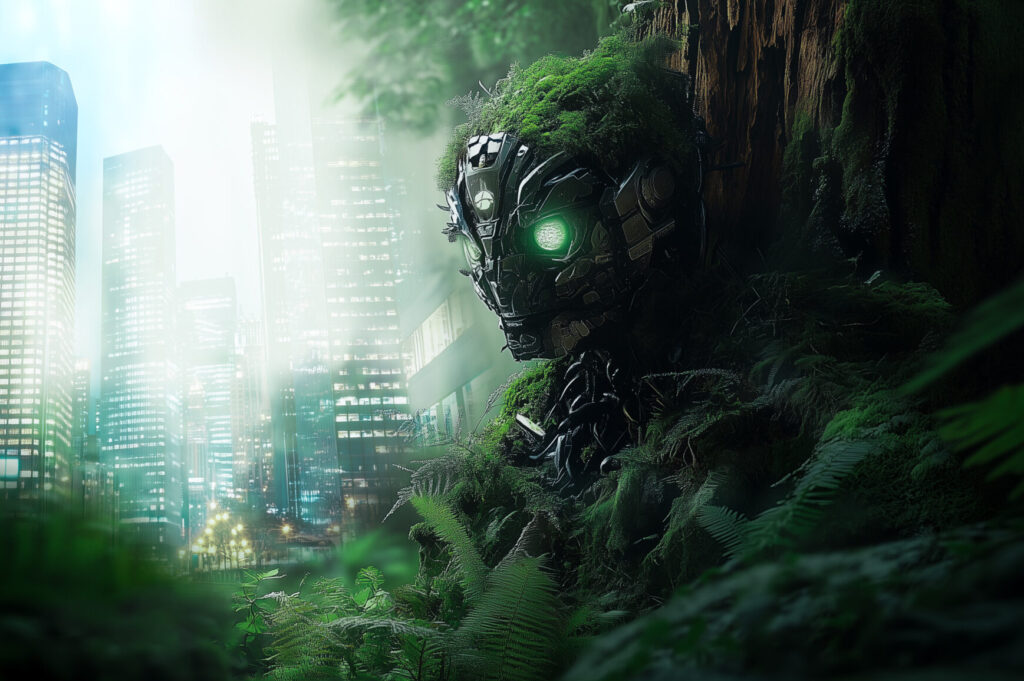 AI image forest robot